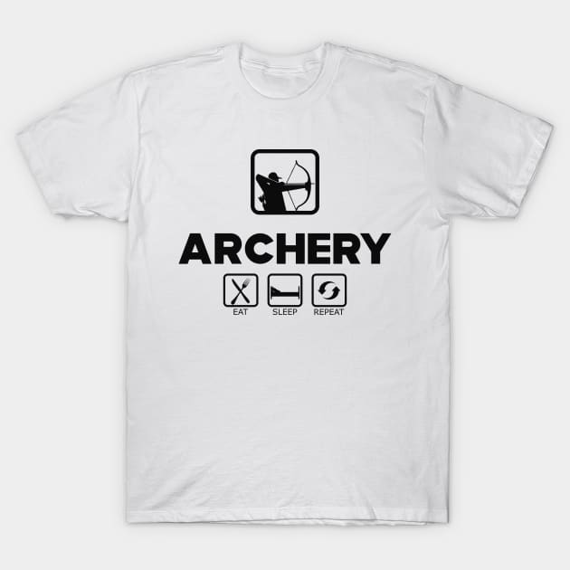 Archery - eat sleep repeat T-Shirt by KC Happy Shop